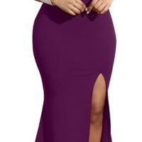 Women's Off Shoulder High Split Long Formal Party Dress Evening Gown