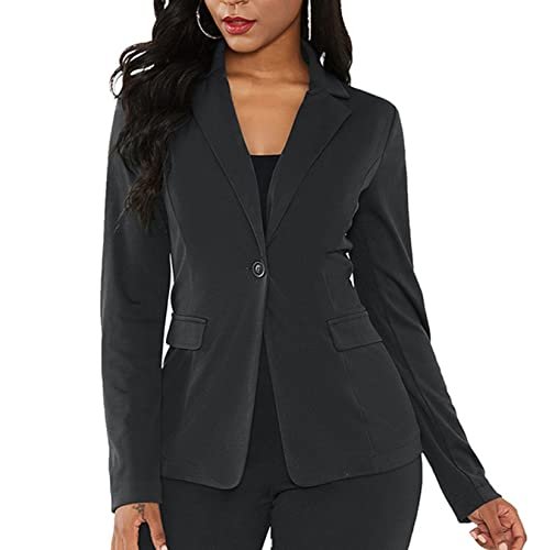 Fashion Womens Two Piece Blazer Outfits Long Sleeve Slim Fit Jacket with Long Pants Suit Set for Work