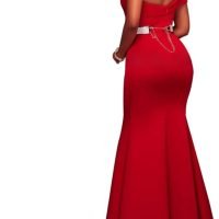 Women's Sexy Off The Shoulder Oversized Bow Applique Evening Gown Party Maxi Dress
