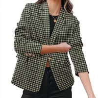 Womens Casual Business Fashion Blazer Work Professional Buttons Suit Jacket with Pockets
