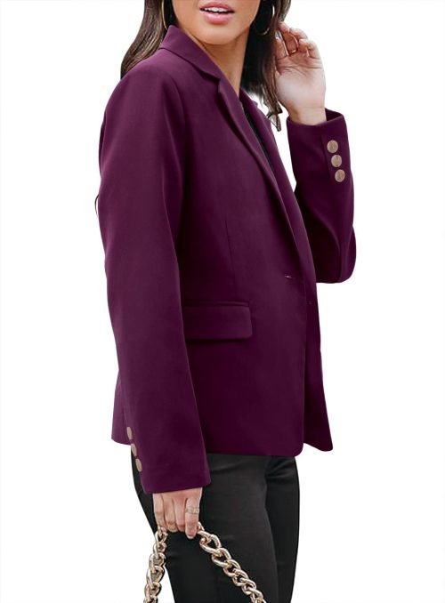 Womens Casual Business Fashion Blazer Work Professional Buttons Suit Jacket with Pockets