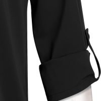 Women's Dressy Lapel Button Down Shirts for Work Office Business Casual Chiffon Blouse Tops