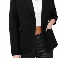 Womens Casual Business Fashion Blazer Work Professional Buttons Suit Jacket with Pockets