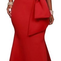 Women's Sexy Off The Shoulder Oversized Bow Applique Evening Gown Party Maxi Dress