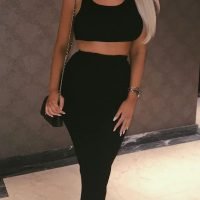 Women's Sexy Summer Outfits Bodycon Tank Top Midi Skirt 2 Piece Dress