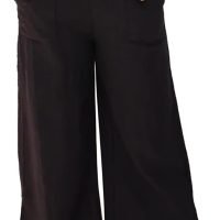 51q9sIFlZLL._AC_SL1500 Womens Wide Leg Linen Pants Summer Beach Palazzo Lounge Trousers Casual Fashion Plus Size Vacation Clothes for Women