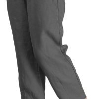 Women's Linen Cropped Pants Tapered Ankle Capris Trousers Elastic Waist