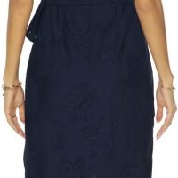 Women's Classic Floral Lace V Neck Wrap Dress Wedding Guest Ruffle Hem Split High Low Midi Cocktail Dresses 942