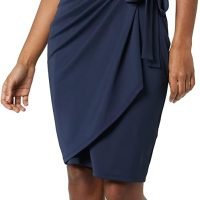 Women's Classic Cap Sleeve Wrap Dress (Available in Plus Size)