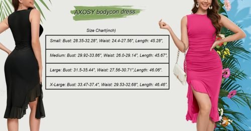 Women's Midi Bodycon Dress Summer Sleeveless Ruffle Mermaid Dress Cocktail Party Tank Dresses for Wedding Guest