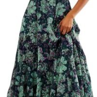 Women’s Floral Smocked Maxi Dress Boho Puff Sleeve Sweetheart A-Line Flowy Long Dresses Y2K Swing Beach Sundress