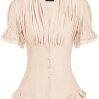 Scarlet Darkness Women's Medieval Shirt with Lace Gothic Shirt