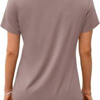 Womens Tops T Shirts Short Sleeve Tees Fashion Trendy Lightweight Basic Soft Casual Summer Outfits Comfy Clothes 2024