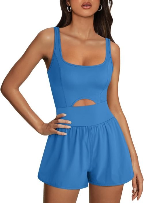 Womens Rompers Jumpsuits Casual One Piece Unitard Bodysuits Sleeveless Workout Outfits Yoga Fashion Tank Top