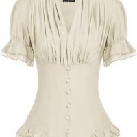 Scarlet Darkness Women's Medieval Shirt with Lace Gothic Shirt