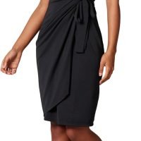 Women's Classic Cap Sleeve Wrap Dress (Available in Plus Size)