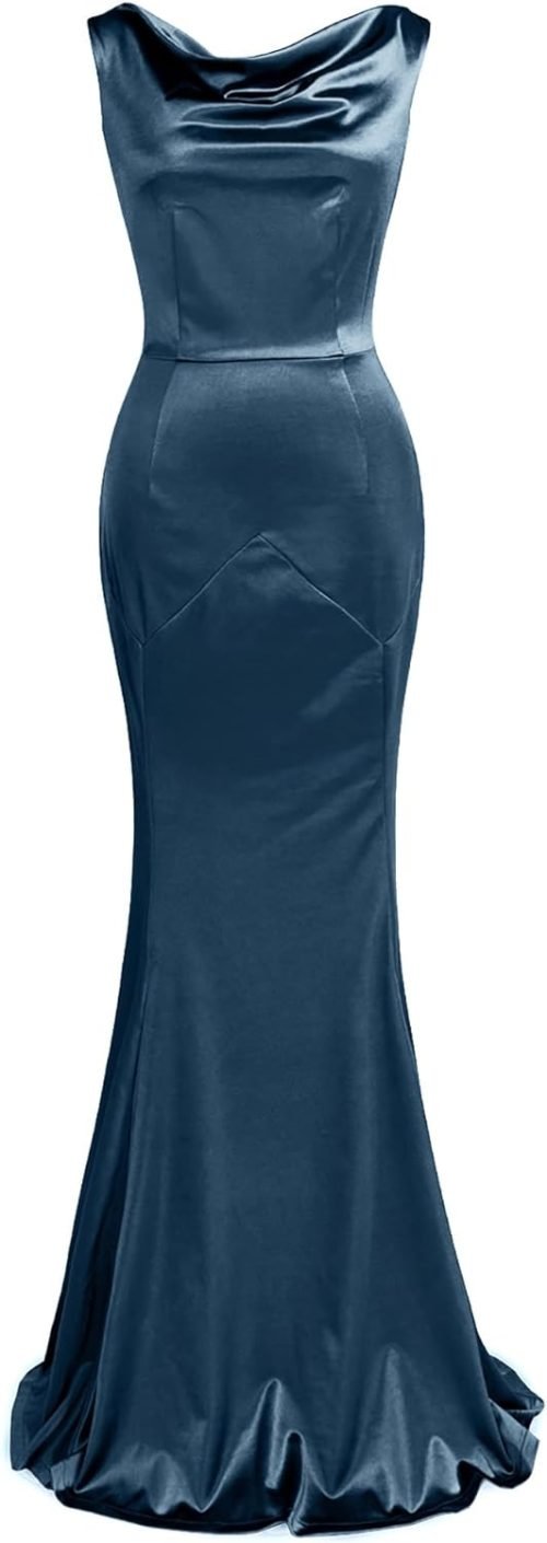 Women's 30s Brief Elegant Mermaid Sleeveless Gowns Formal Evening Dress