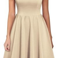 Women's Vintage Pleated Flared Swing A-Line Casual Party Work Dresses