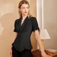 Scarlet Darkness Women's Medieval Shirt with Lace Gothic Shirt