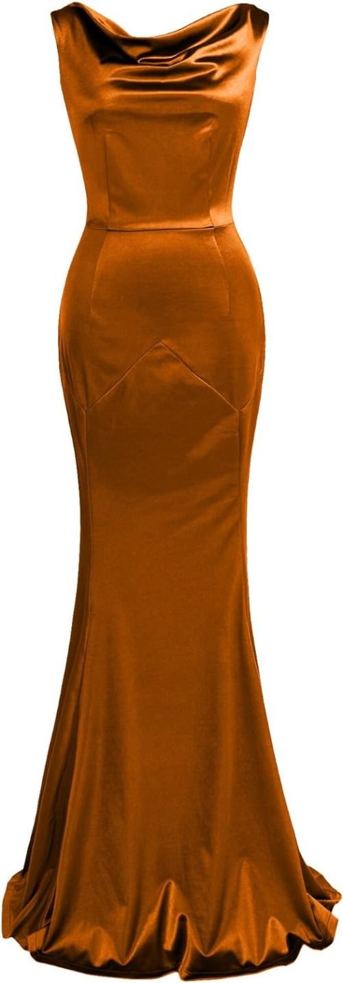 Women's 30s Brief Elegant Mermaid Sleeveless Gowns Formal Evening Dress