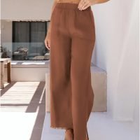 61SuvHNLhAL._AC_SL1500 Womens Wide Leg Linen Pants Summer Beach Palazzo Lounge Trousers Casual Fashion Plus Size Vacation Clothes for Women