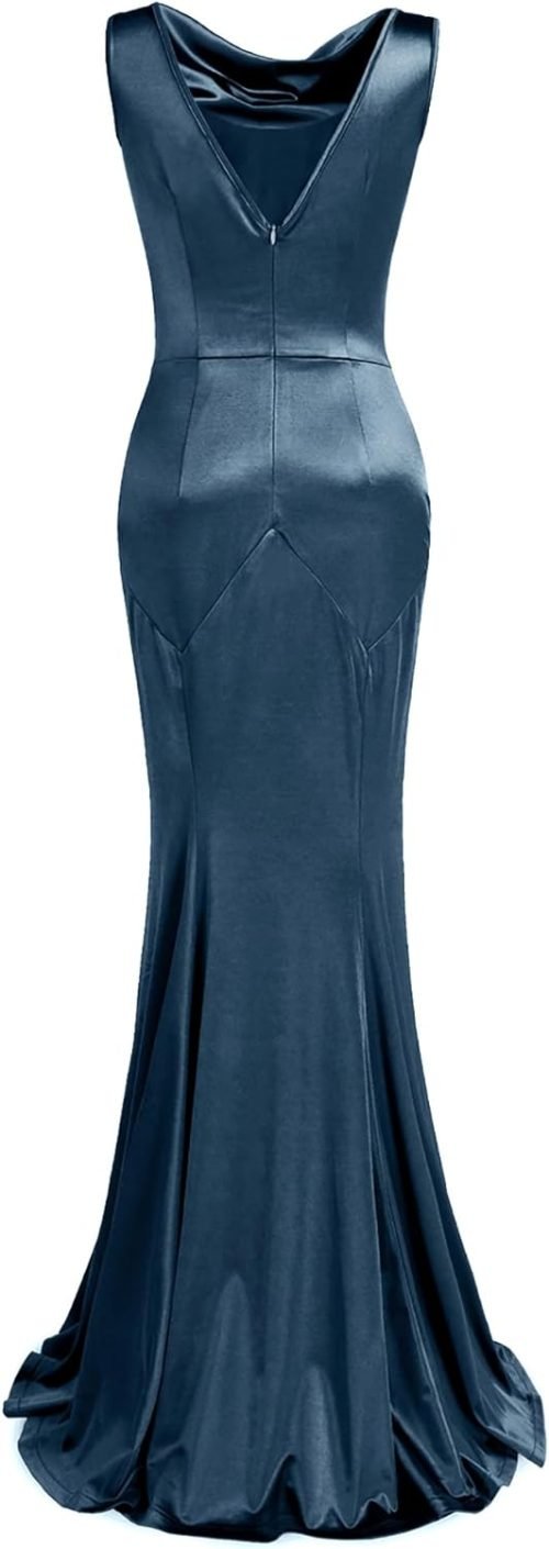 Women's 30s Brief Elegant Mermaid Sleeveless Gowns Formal Evening Dress