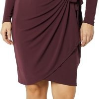 Women's Long Sleeve Classic Wrap Dress (Available in Plus Size)