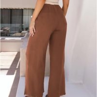 61dEpJ93UmL._AC_SL1500 Womens Wide Leg Linen Pants Summer Beach Palazzo Lounge Trousers Casual Fashion Plus Size Vacation Clothes for Women