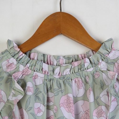 2024 Women's Summer Plus Size Floral Printed Shirt Tops Fashion Mock Neck Ruffle Short Sleeve Casual Blouse Tops