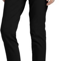 Women's Straight Pants Stretch Slim Skinny Solid Trousers Casual Business Office