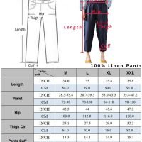 Women's Linen Cropped Pants Tapered Ankle Capris Trousers Elastic Waist
