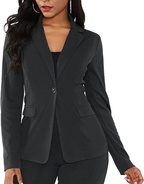 Fashion Womens Two Piece Blazer Outfits Long Sleeve Slim Fit Jacket with Long Pants Suit Set for Work