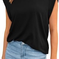 Women's Sleeveless Summer Tops Casual Trendy T Shirts Basic Trendy Cute Cap Sleeve Tee Shirts 2024