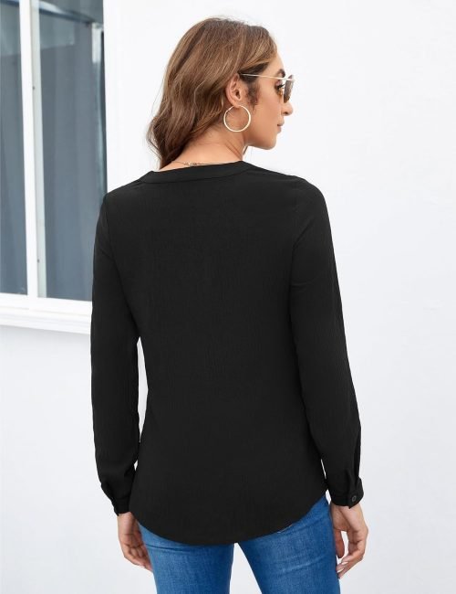 Women's Dressy Casual Tops Business Long Sleeve Shirts Work Blouses Fall Clothes 2023