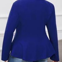 Women's Plus Size Blazer, Long Sleeve Flattering Business Casual Suit Jacket for Women Fashion Dressy