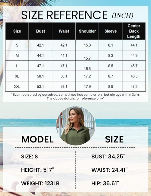 Womens Dress Summer Casual Short Sleeve Button Down Shirt Dress Beach Cover Up Dress with Pockets