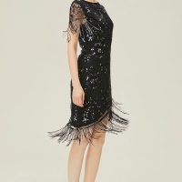 1920s Flapper Dress Great Gatsby Fringed Sequins Dress for Prom Party