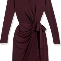 Women's Long Sleeve Classic Wrap Dress (Available in Plus Size)