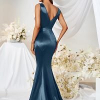 Women's 30s Brief Elegant Mermaid Sleeveless Gowns Formal Evening Dress
