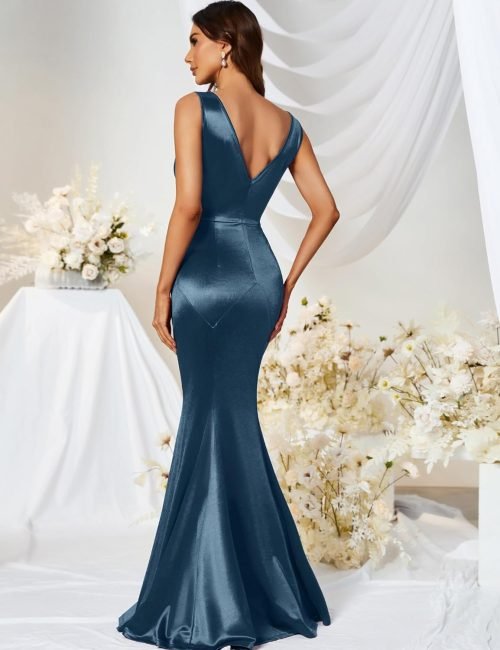 Women's 30s Brief Elegant Mermaid Sleeveless Gowns Formal Evening Dress