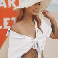 Womens Summer Short Sleeve Shirts V Neck Tie Knot Batwing Blouses Tops