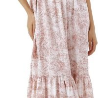 Women’s Floral Smocked Maxi Dress Boho Puff Sleeve Sweetheart A-Line Flowy Long Dresses Y2K Swing Beach Sundress