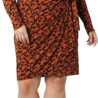 Women's Long Sleeve Classic Wrap Dress (Available in Plus Size)