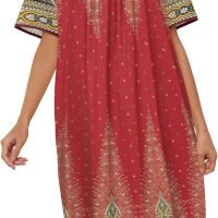 House Dresses  for Women with Pockets  Dresses Short Sleeve for Women Nightgown Lounge Dress