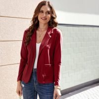 Womens Casual Work Office Blazer Open Front Long Sleeve Cardigan Jacket