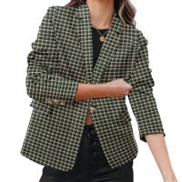 Womens Casual Business Fashion Blazer Work Professional Buttons Suit Jacket with Pockets