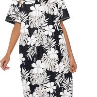 House Dresses  for Women with Pockets  Dresses Short Sleeve for Women Nightgown Lounge Dress