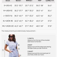 Women's Summer Striped Short Sleeve T Shirt Dress Casual Tie Waist with Pockets