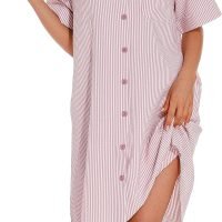 Cotton House Dress Women's Classic Nightgown Short Sleeve Housecoat Button-Up Front Duster Robe…