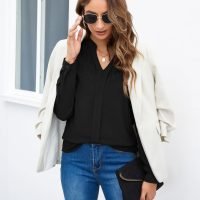 Women's Dressy Casual Tops Business Long Sleeve Shirts Work Blouses Fall Clothes 2023